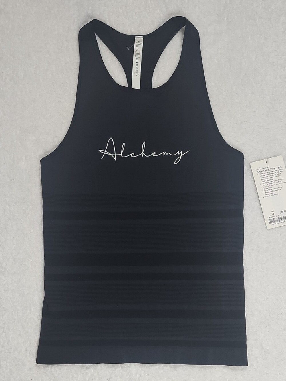 Lululemon Gleam And Glow Black Alchemy Tank New With Tags